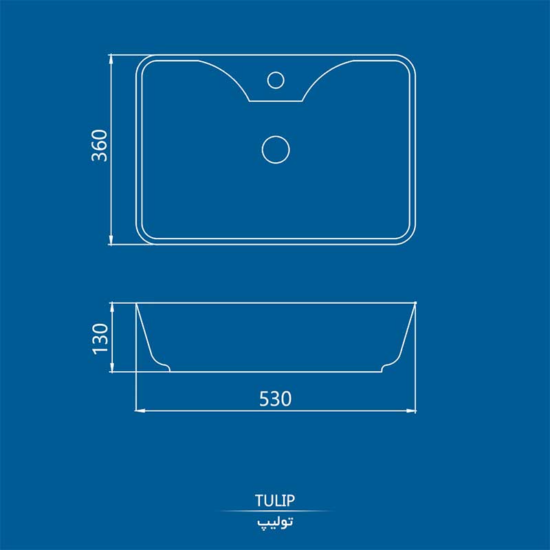 روشویی رو کابینتی تولیپ