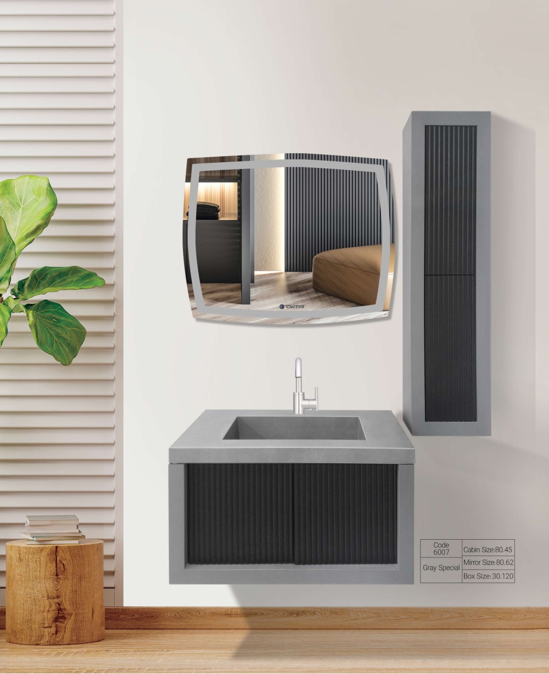 روشویی لوکس کاکتوس مدل Gray Special کد 6007