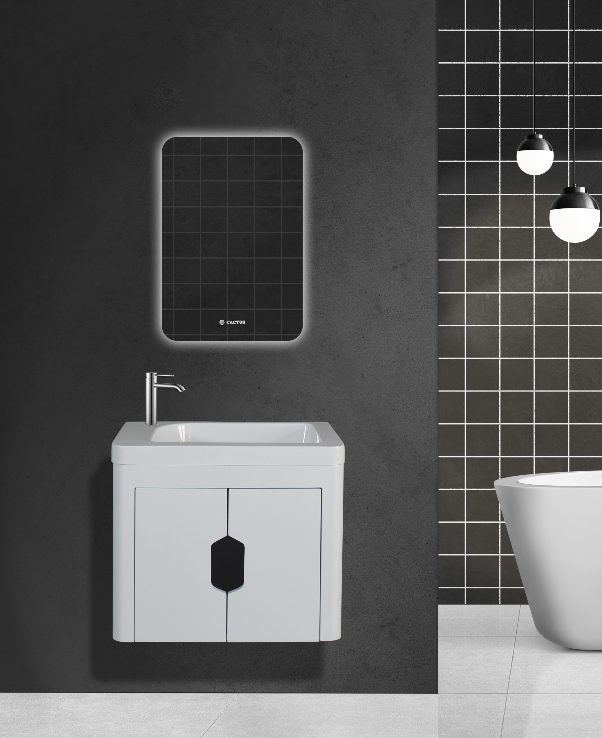 روشویی کابینتی کاکتوس مدل بیتا 60 کد 7023CW