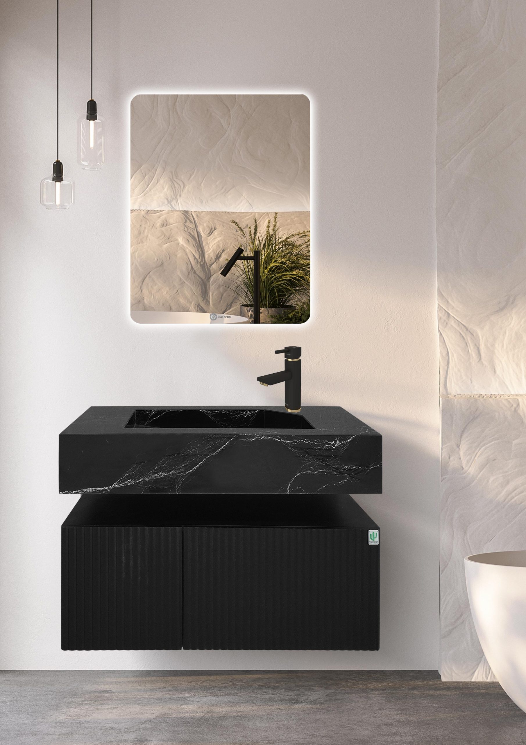 روشویی کابینتی کاکتوس مدل جانا رنگ مشکی کد8061