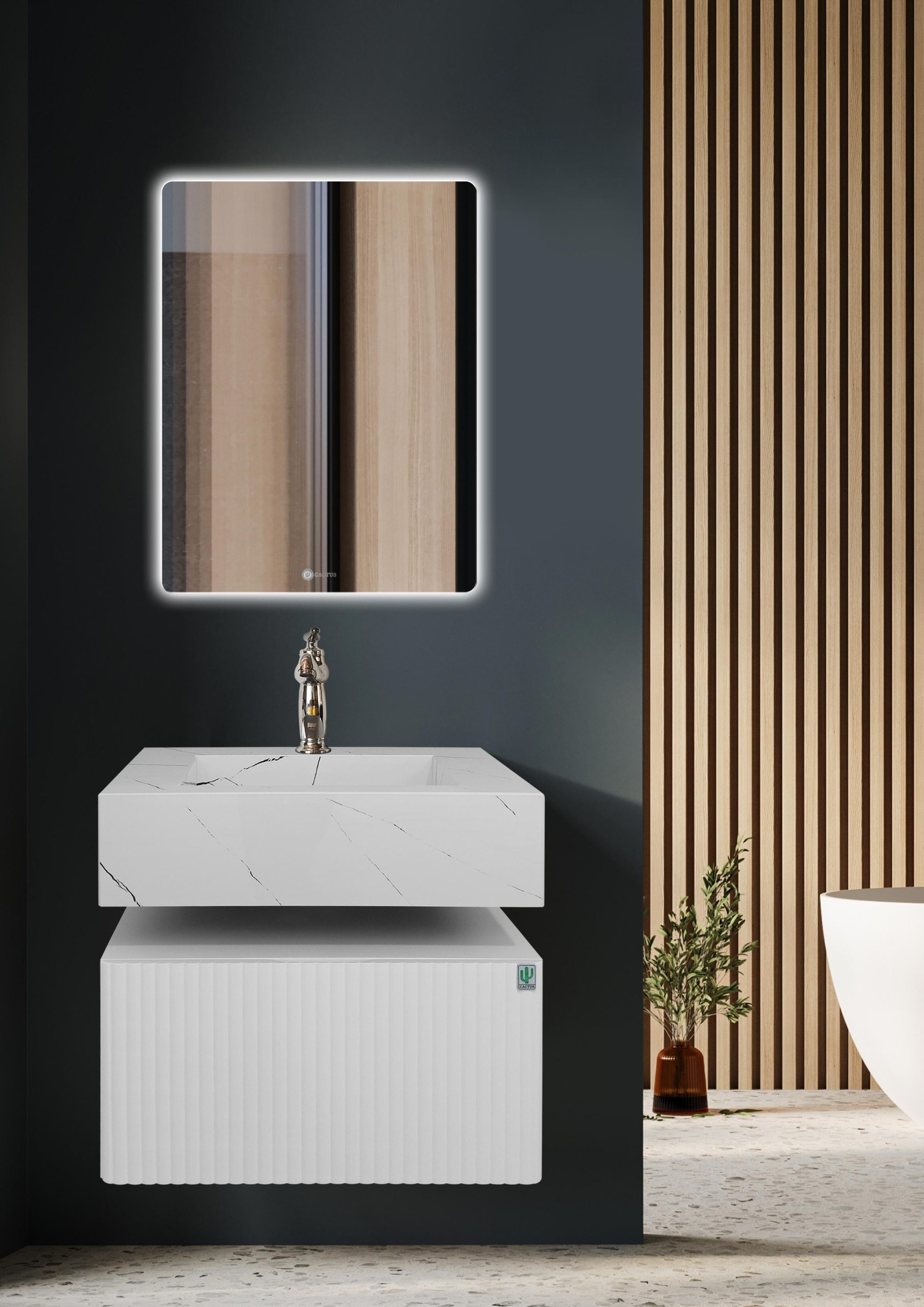 روشویی کابینتی کاکتوس مدل جانا 60 رنگ سفید کد8064